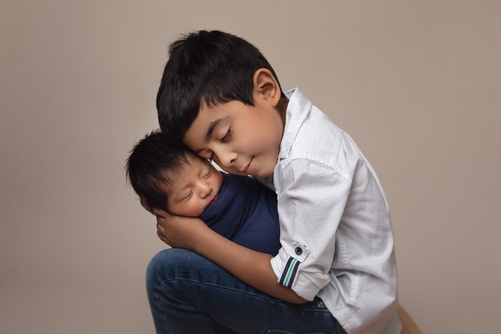 Newborn safety during photoshoot - edited photo