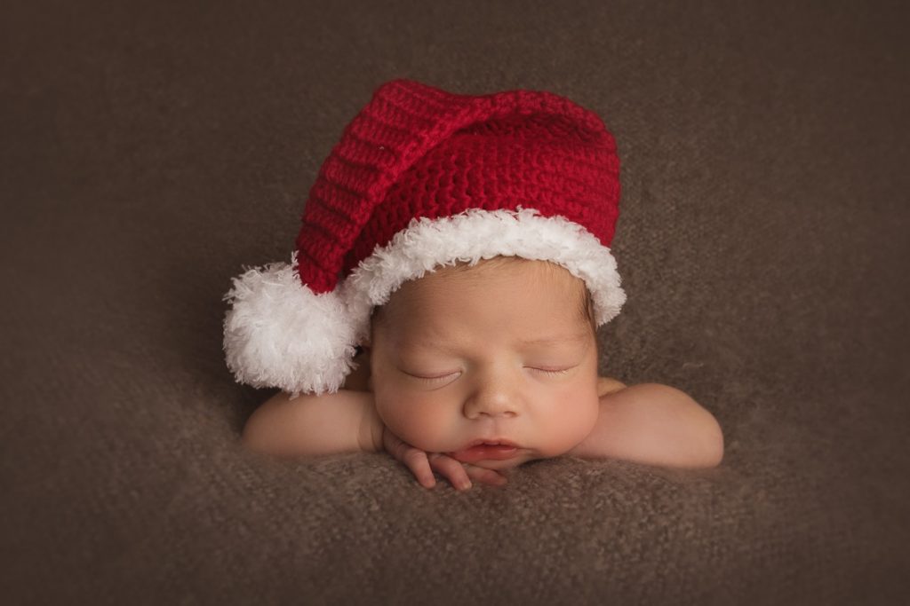 Santa hat baby - edited photo