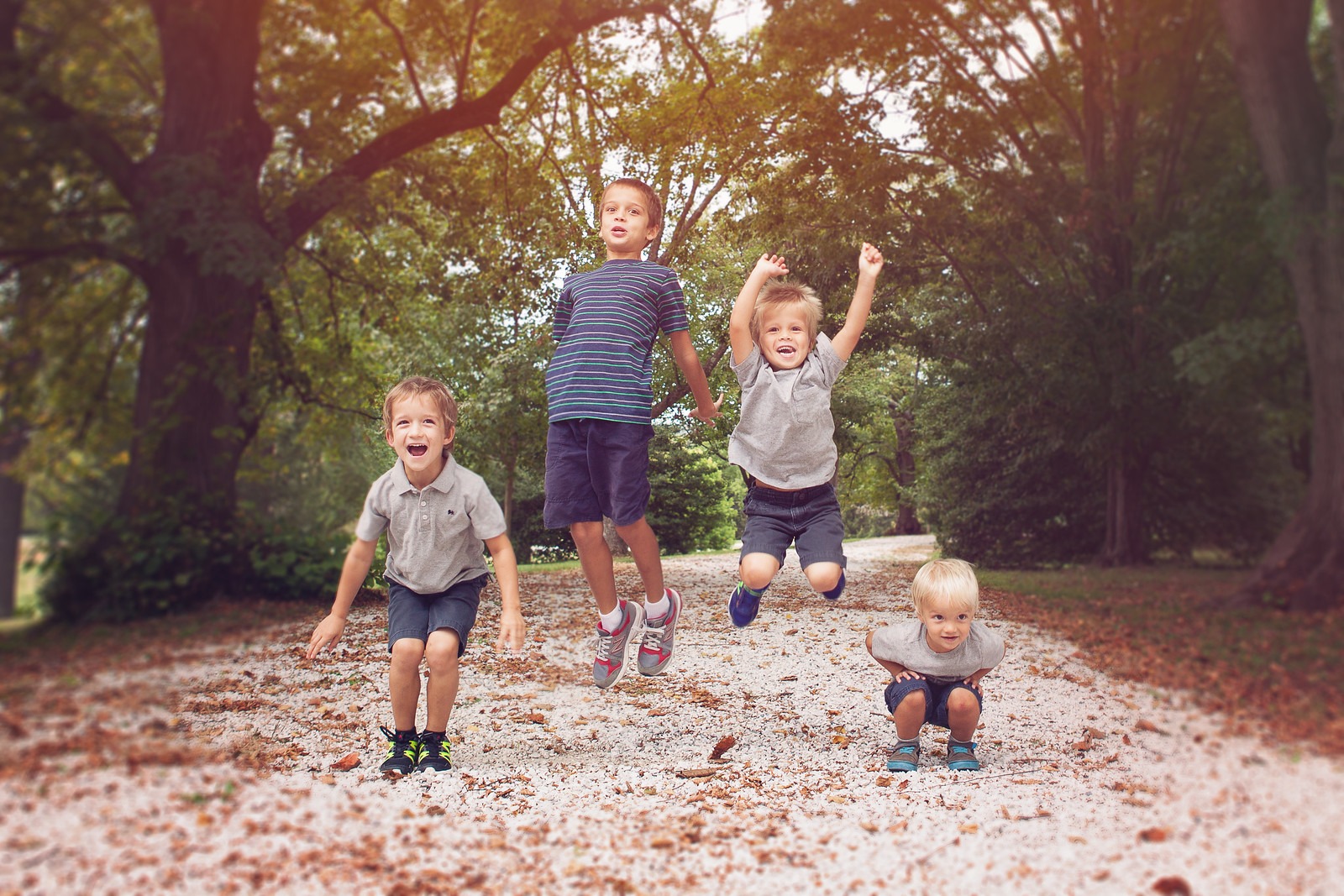 Kids Posing in Hampton National Historic Site