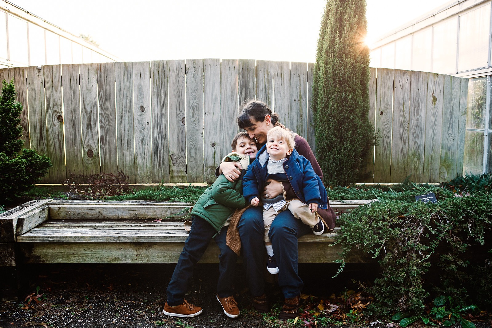 Winter Family Portrait in Cylburn Arboretum