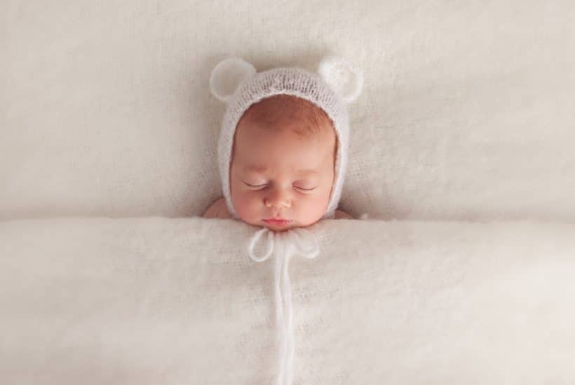 Newborn portrait from a Baltimore-area studio session