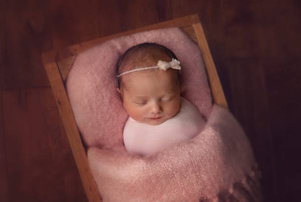Posed newborn photo from a Federal Hill family's studio session
