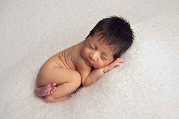 Close-up of newborn baby's hands and feet, Cockeysville session