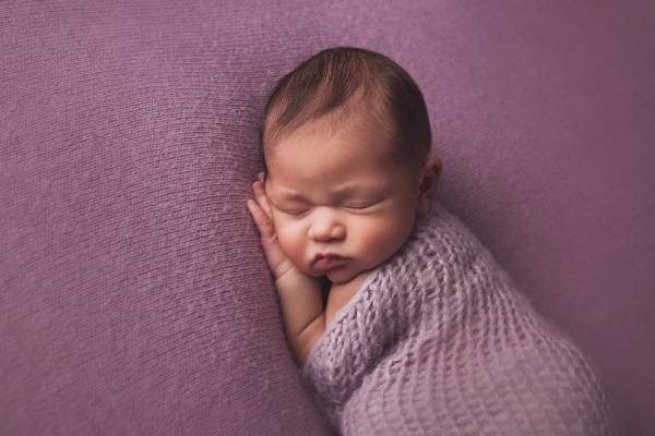 Posed newborn photo from a Locust Point family's studio session