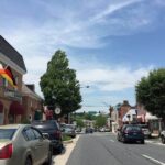 Historic Main Street commercial corridor in Bel Air, Maryland — signature town center