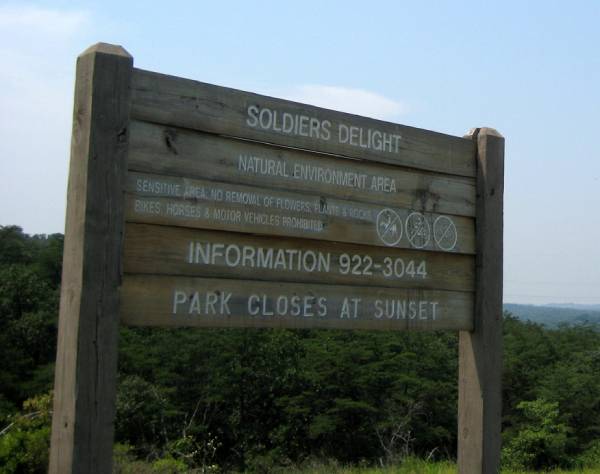 Soldiers Delight Natural Environment Area near Owings Mills in northwest Baltimore County