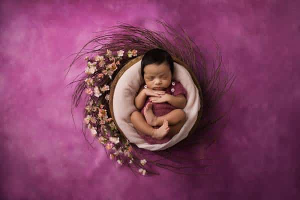 Finished newborn photo gallery showing how long newborn photos take to get back