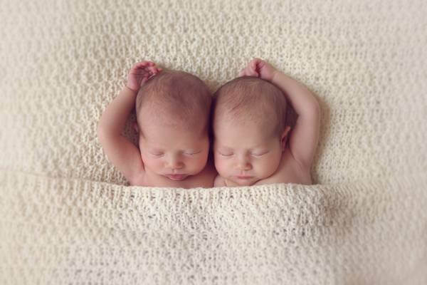 Newborn twin and sibling session takes longer in a Baltimore studio