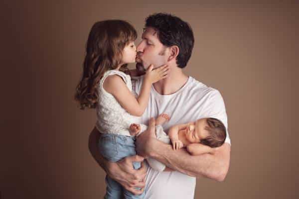 What happens during a newborn photo session in a Baltimore studio setup