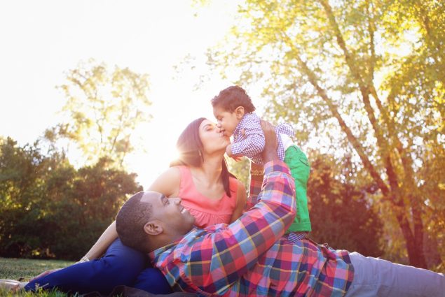 Professional family portrait in nature