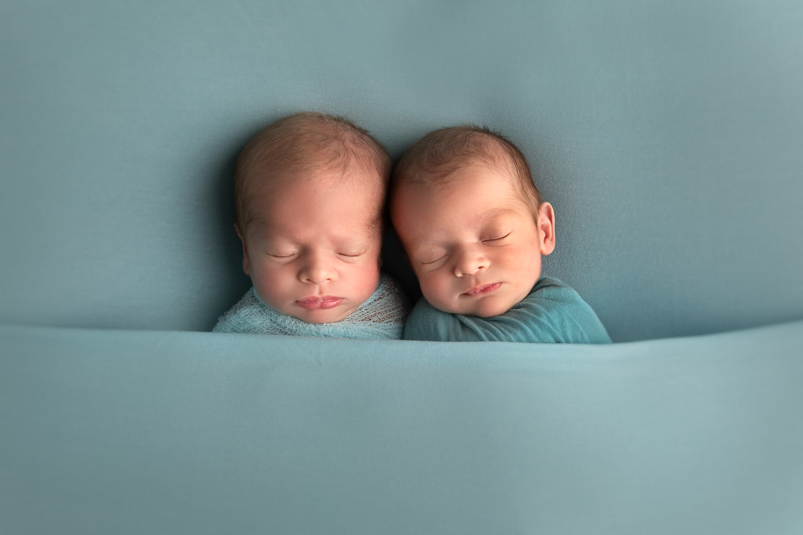 Twin Boys in newborn studio session