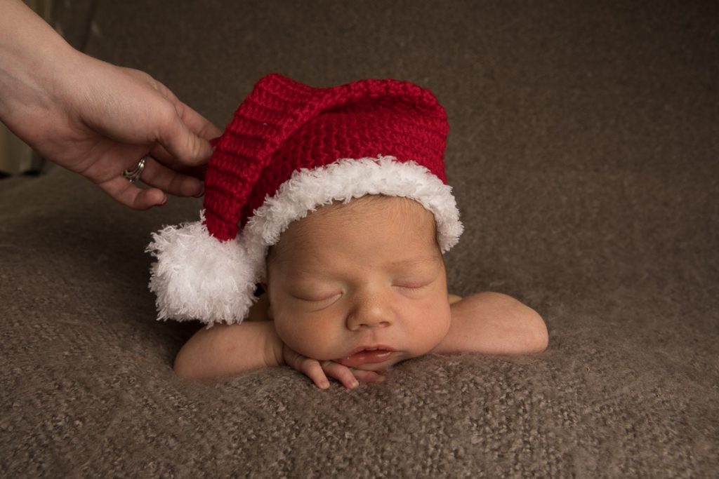Santa hat baby - original photo
