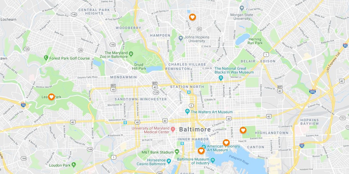 Baltimore Map - Maternity Photography