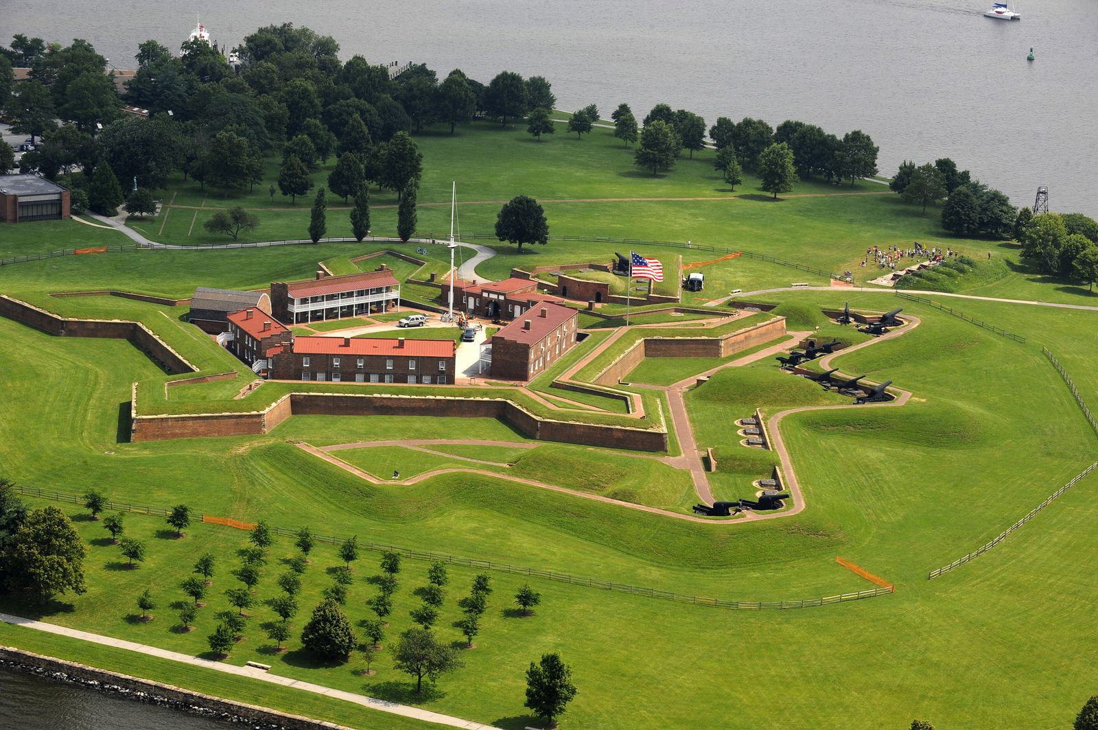 Fort McHenry from an aerial view