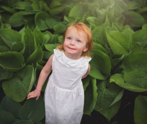 Child in arboretum in Baltimore photo session