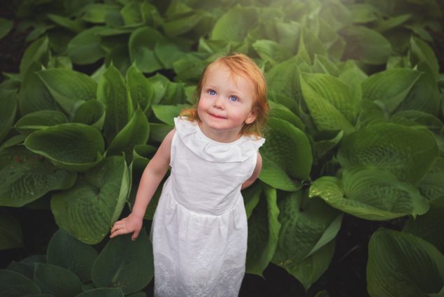 Child in arboretum in Baltimore photo session