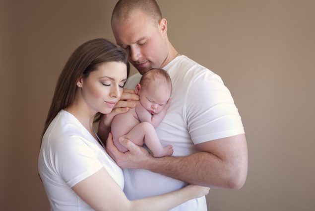 Mom, dad and baby photo