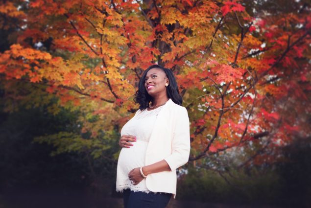 Outdoor fall maternity session in Baltimore, MD