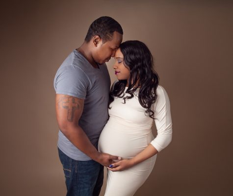 Pregnancy photoshoot in Baltimore studio