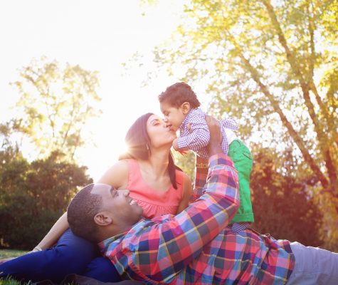 Professional family portrait in nature