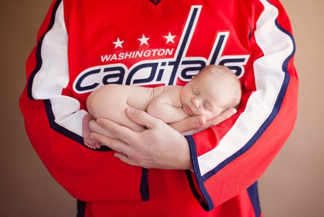 Washington Capitals jersey and newborn